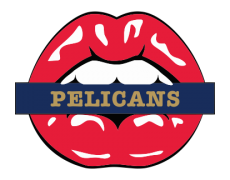 New Orleans Pelicans Lips Logo heat sticker
