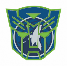 Autobots Minnesota Timberwolves logo heat sticker