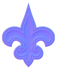 New Orleans Saints Colorful Embossed Logo heat sticker