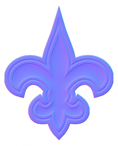 New Orleans Saints Colorful Embossed Logo custom vinyl decal