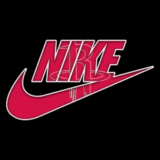 Houston Rockets Nike logo heat sticker