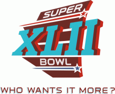 Super Bowl XLII Wordmark 02 Logo custom vinyl decal