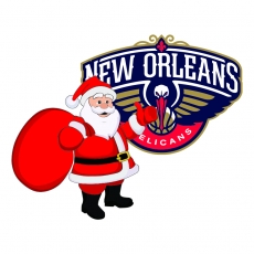 New Orleans Pelicans Santa Claus Logo custom vinyl decal