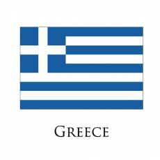 Greece flag logo heat sticker