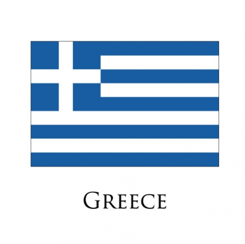 Greece flag logo heat sticker