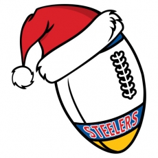 Pittsburgh Steelers Football Christmas hat logo custom vinyl decal