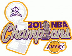 Los Angeles Lakers 2009-2010 Champion Logo heat sticker