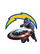 San Diego Chargers Captain America Logo heat sticker