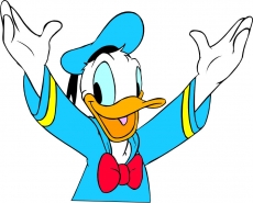 Donald Duck Logo 54 heat sticker