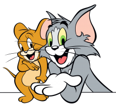 Tom and Jerry Logo 12 heat sticker