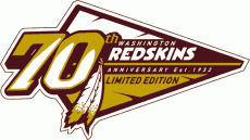 Washington Redskins 2002 Anniversary Logo heat sticker
