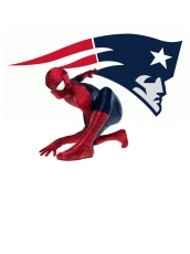New England Patriots Spider Man Logo heat sticker