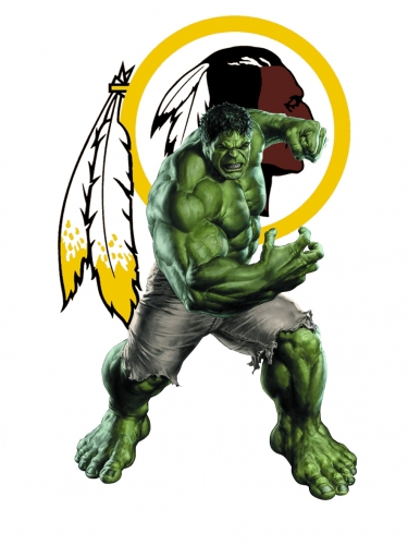 Washington Redskins Hulk Logo heat sticker