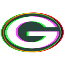 Phantom Green Bay Packers logo heat sticker