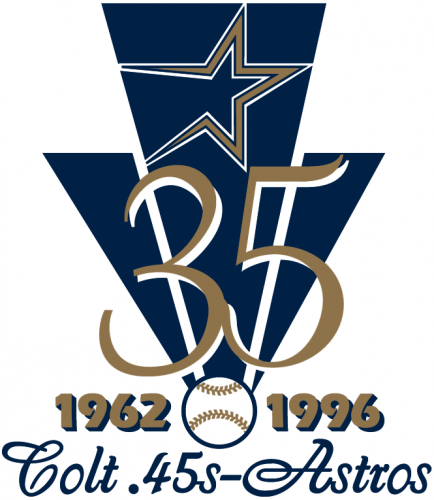 Houston Astros 1996 Anniversary Logo heat sticker