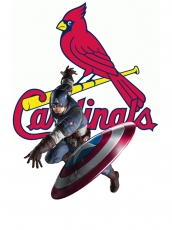 St. Louis Cardinals Captain America Logo heat sticker