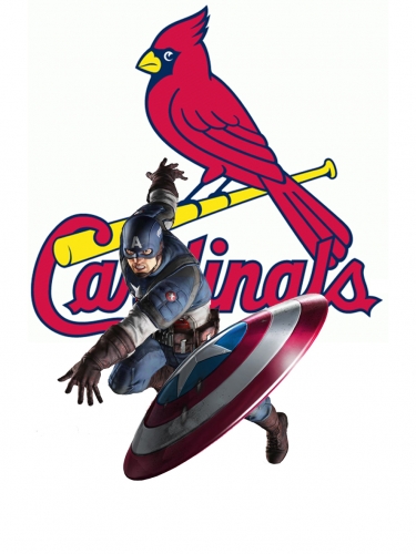 St. Louis Cardinals Captain America Logo heat sticker