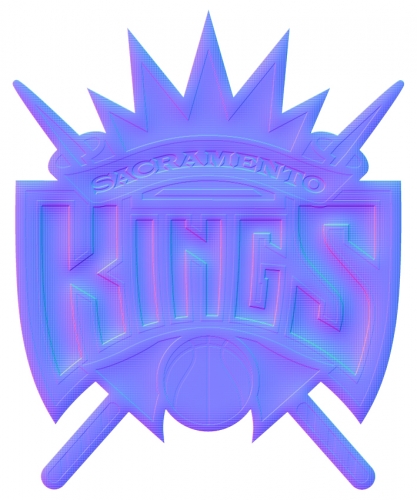 Sacramento Kings Colorful Embossed Logo custom vinyl decal