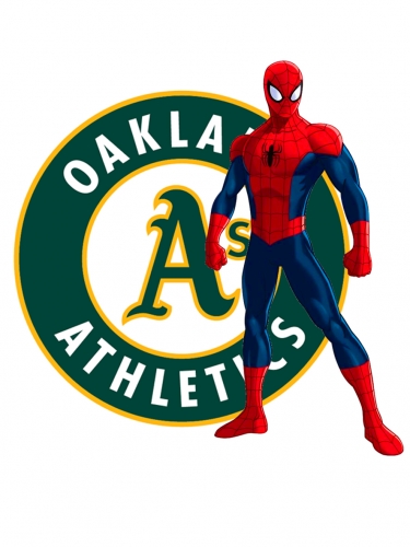 Oakland Athletics Spider Man Logo heat sticker