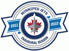 Winnipeg Jets 2011 12 Anniversary Logo heat sticker
