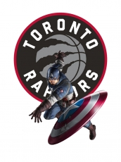 Toronto Raptors Captain America Logo heat sticker