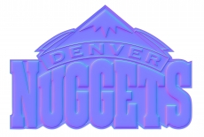 Denver Nuggets Colorful Embossed Logo heat sticker