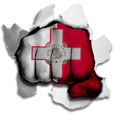 Fist Malta Flag Logo custom vinyl decal