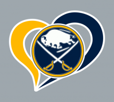 Buffalo Sabres Heart Logo heat sticker