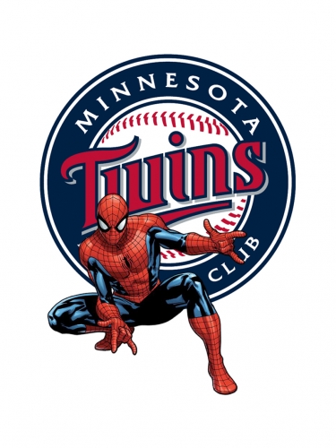 Minnesota Twins Spider Man Logo heat sticker