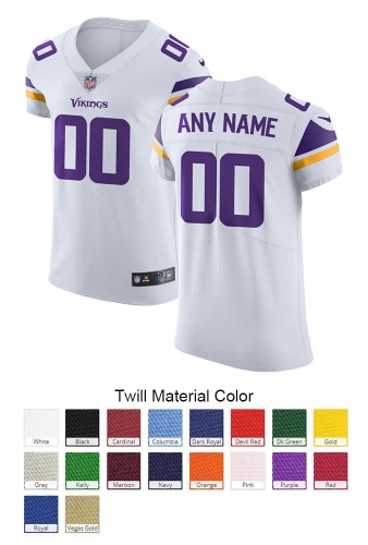 Minnesota Vikings Custom Letter and Number Kits For New White Jersey Material Twill