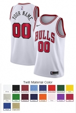 Chicago Bulls Custom Letter and Number Kits for Association Jersey Material Twill