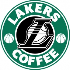 Los Angeles Lakers Starbucks Coffee Logo heat sticker