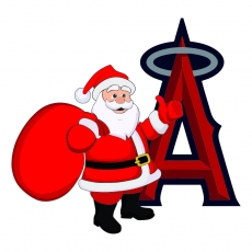 Los Angeles Angels of Anaheim Santa Claus Logo heat sticker