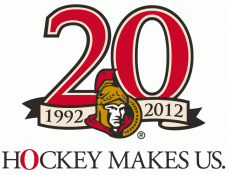 Ottawa Senators 2011 12 Anniversary Logo custom vinyl decal