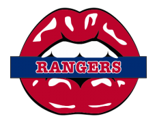 Texas Rangers Lips Logo custom vinyl decal