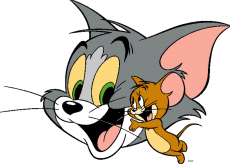 Tom and Jerry Logo 26 heat sticker