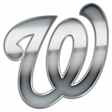 Washington Nationals Silver Logo heat sticker