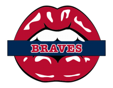 Atlanta Braves Lips Logo heat sticker
