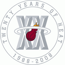 Miami Heat 2007-2008 Anniversary Logo custom vinyl decal