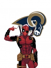 Los Angeles Rams Deadpool Logo heat sticker
