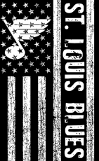 St. Louis Blues Black And White American Flag logo custom vinyl decal