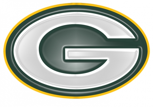 Green Bay Packers Plastic Effect Logo heat sticker