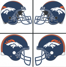 Denver Broncos Helmet Logo heat sticker
