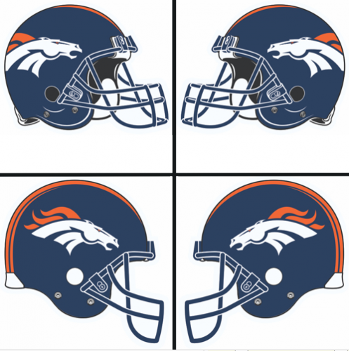 Denver Broncos Helmet Logo heat sticker