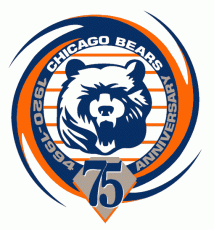 Chicago Bears 1994 Anniversary Logo heat sticker