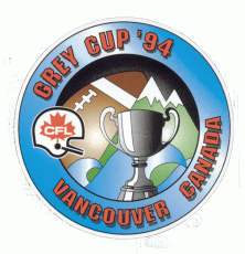 Grey Cup 1994 Primary Logo custom vinyl decal