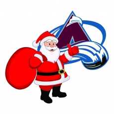 Colorado Avalanche Santa Claus Logo custom vinyl decal
