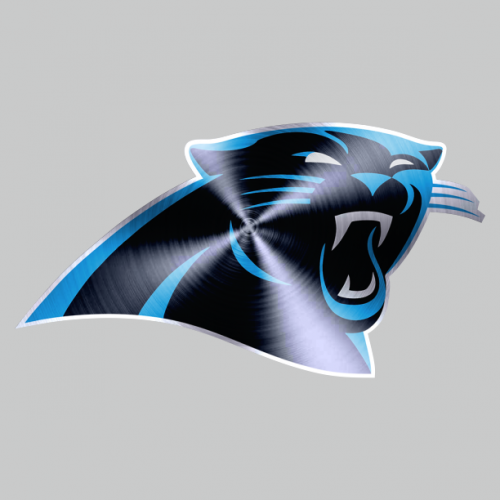 Carolina Panthers Stainless steel logo heat sticker