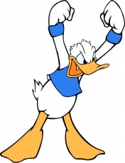 Donald Duck Logo 16 heat sticker