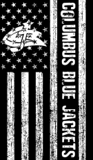 Columbus Blue Jackets Black And White American Flag logo custom vinyl decal